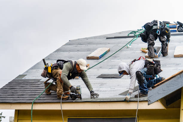Professional Roofing technician working in Downey, ID